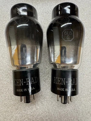 Par de tubos de salida de vidrio negro KEN-RAD 6L6G VT-115A Foto 1 de 3