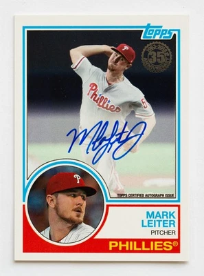 2018 Topps Baseball - Mark Leiter - 35th Anniversary 1983 On Card Auto #83A-ML - Image 1 of 2