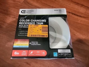 Commercial Electric 30 in 1 Custom Options CCT Integrated LED Recessed Trim Home - Picture 1 of 10