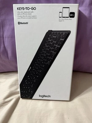 Logitech Keys-To-Go Bluetooth Keyboard Ultra Slim iPhone iPad Apple TV untested - Image 1 of 4