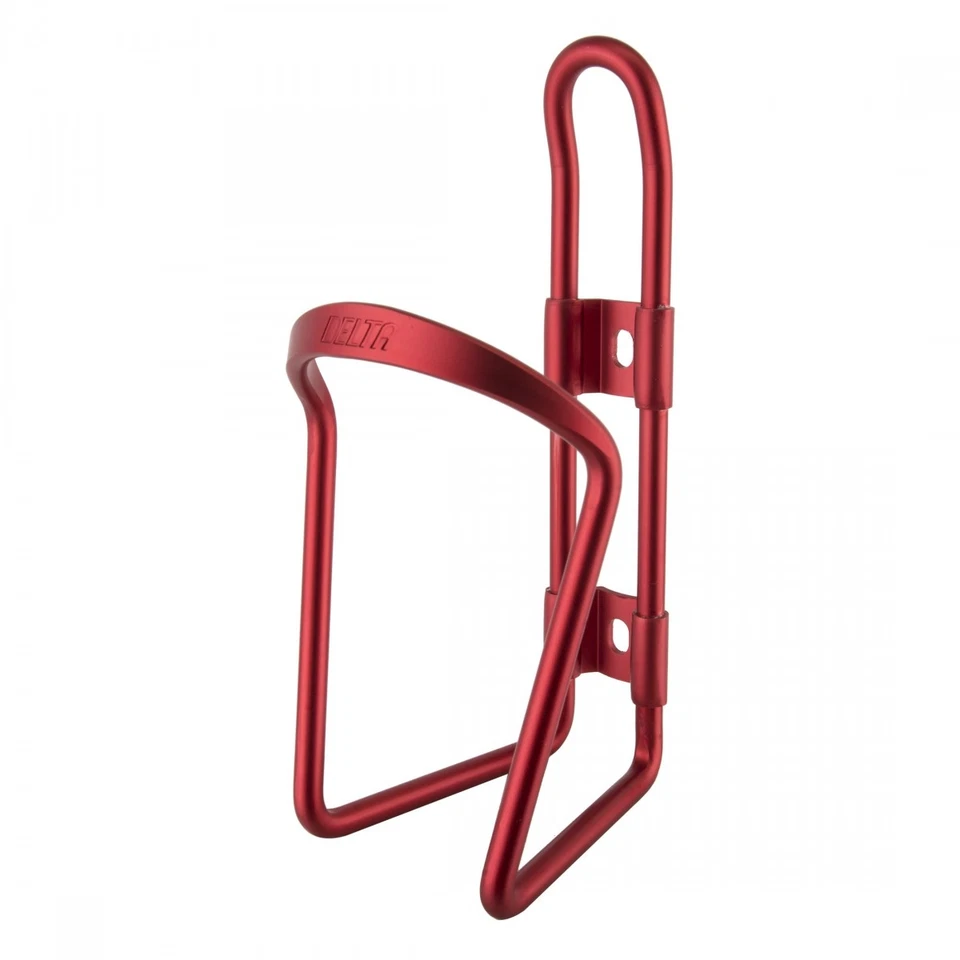 Delta Alloy Braze-On Bottle Cage - Anodized Red, Lightweight Aluminum, Durable - Image 1 of 1