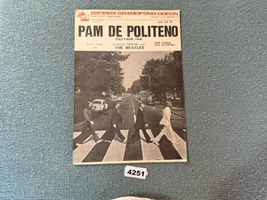 ITALIAN  Beatles Sheet Music-POLYTHENE PAM- PAM DE-POLITENO 4251 - Picture 1 of 3