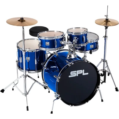 Sound Percussion Labs Junior Kicker 5-Piece Drum Set Metallic Blue - Image 1 of 4