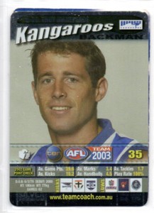 2003 AFL TEAMCOACH SILVER PARALLEL CARD - S-25 Troy MAKEPEACE (KANGAROOS)