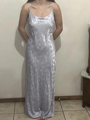 vestido vintage steppin out, maxi, púrpura pálido, talla 5-6, gran detalle de espalda, Foto 1 de 4