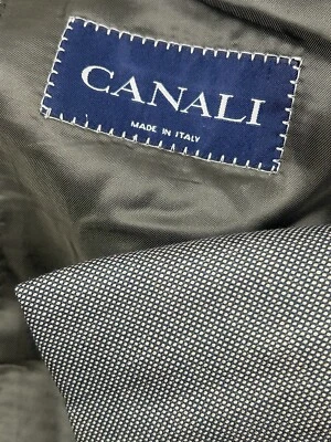 CANALI Mens Blue label Sport Coat Blazer Slim Fit 44.L Olive Nailhead Pure Wool - Image 1 of 4