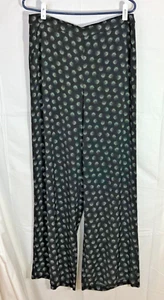 Halogen Wide Leg Ivory Black Solar Dot Nordstrom Elastic Waist Pants SZ L NWT - Picture 1 of 15