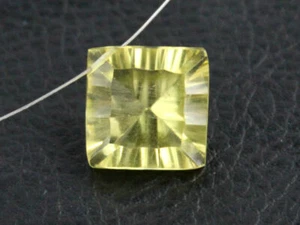 Cuscino concavo quarzo limone naturale 11 mm taglio diamante briolette pietra preziosa perline - Foto 1 di 6