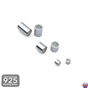 925 STERLINGSILBER RÖHRENCRIMP 1,5x2 mm STOPFEN PERLEN FUNDE _214 - Bild 1 von 8