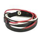 Bracelet avec Nœuds Rouges Noirs et Blancs   - Taille 19CM