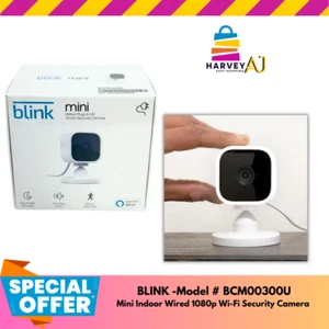 Mini telecamera Blink per interni (1) cablata sicurezza Wi-Fi 1080P - rilevamento movimento bianco - Foto 1 di 5