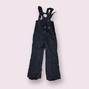Black Padded Snow Bib Youth M Edelweiss Insulated Ski Overalls Winter Snowboard - Picture 1 of 5