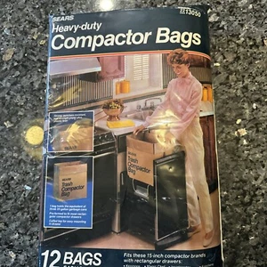 NEW 22 13050 Sears Heavy Duty 12 Bags Compactor Bag Sealed 9x17x16 - Picture 1 of 6