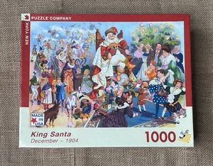 Rompecabezas New York Puzzle Company King Santa 1000 piezas caprichoso Navidad - Imagen 1 de 4