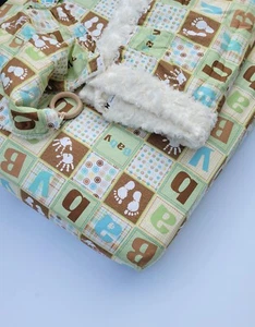 Baby Patch Nursery Cotton 3 piece Bed set, blanket, bedsheet and Lovey - Picture 1 of 12