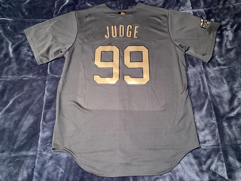 Aaron Judge New York Yankees All Star Game 2022 Nike Charcoal Gray Jersey LARGE Cover