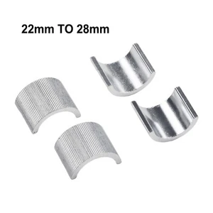 Motorrad Lenker Umbauscheibe 4x 22mm auf 28mm Klemme Riser Adapter - Picture 1 of 21