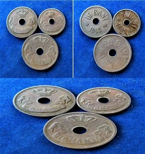 Romania - 1905 - 20 +10 + 5 Bani - XF - 3 COINS LOT - Picture 1 of 1