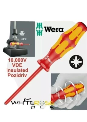 Wera Kraftform Plus VDE Insulated Screwdriver 165i 10,000V Pozi Driver - Image 1 of 3