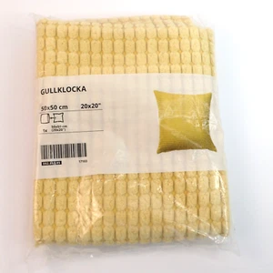 Ikea GULLKLOCKA Pillow Cushion Cover Chenille Cotton 20" x 20" Yellow - NEW - Picture 1 of 3