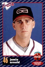 1996 Greenville Braves Coke #1 Jamie Arnold Dearborn Michigan Kissimmee Florida