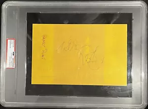 ROBERT PLANT LED ZEPPELIN HUGE 5.5X8.5 SIGNED AUTOGRAPHED PAPER PSA/DNA SLAB COA - Picture 1 of 4