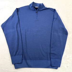 St Ives Peter Millar Herren Pullover XL blau 1/4 Zip Merinowolle Golf Active - Bild 1 von 6