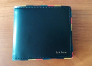 Paul Smith - Black leather with strike bifold cardholder - Made in Spain - New - Imagen 1 de 11