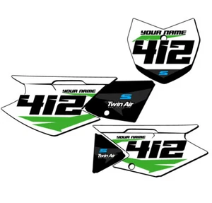 KLX 140 SG64 Custom MX Number Plates Senge Graphics Kit Compatible with - Foto 1 di 7