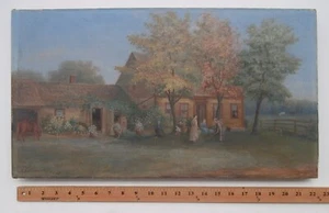 ESCUELA MONTAÑA BLANCA Artista Albert Dickerman JUEGO DE CROQUET Coventry, PINTURA DE COLECCIÓN - Imagen 1 de 23