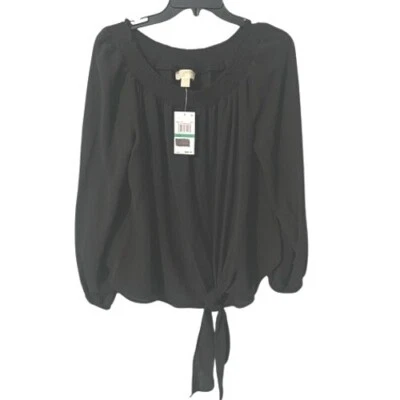 Новый с Ярлыками Michael Kors черный длинным рукавом декольте низ галстук большой карьера работы - Изображение 1 из 4