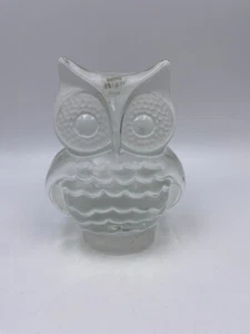 Viking Glass 6" Hand Made Clear Glass Vintage Owl Figurine Paperweight - Picture 1 of 7