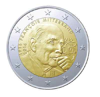 FRANCE 2 Euros 2016 UNC François Mitterrand • 3.38€