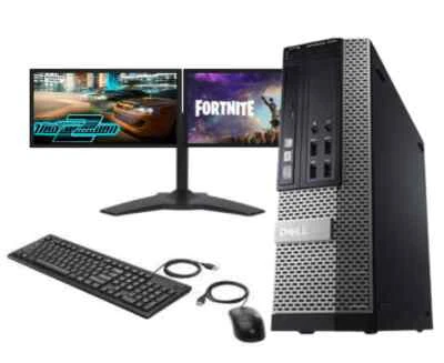 ULTRA FAST Gaming PC Intel Core i7 8GB 1TB Windows 10 GT730 DUAL SCREEN - Image 1 of 4
