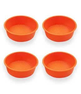 4 Pcs Silicone Mould Cake Pan Mousse Round Cylinder Mould DIY - Picture 1 of 1