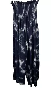 Natural Life Hose Damen groß blau Batik Pull On Palazzo weites Bein Boho lesen - Bild 1 von 9