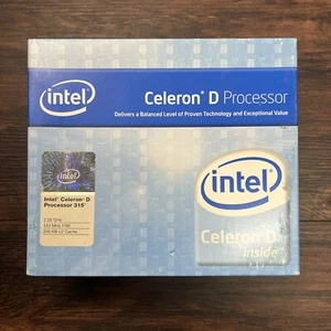 New Sealed Intel Celeron D Processor 315 2.26 GHz With Heatsink & Fan - Picture 1 of 8