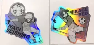 Pegatina holograma exposición Blue Lock Seishiro Nagi Reo Mikage anime Kodansha - Imagen 1 de 1