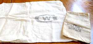 Vintage  CW Sugar Bag & Edward D Maltby Manufacturing Co Bag 1948