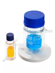 25ml-2000ml Double Jacketed Reagent Bottle with Nozzles Lab Sample Glassware - Picture 1 of 9