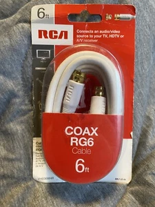RCA Coax RG6 Cable 6ft VH606WHR - Picture 1 of 3