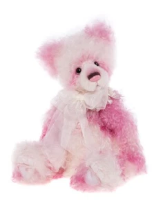 Oso de peluche Charlie Bears 2023 Burnett edición limitada rosa alpaca y mohair - Imagen 1 de 4