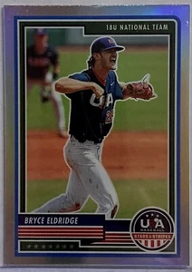 2023 Panini Stars & Stripes 18U Nationalmannschaft Silber Preis #47 BRYCE ELDRIDGE - Bild 1 von 2