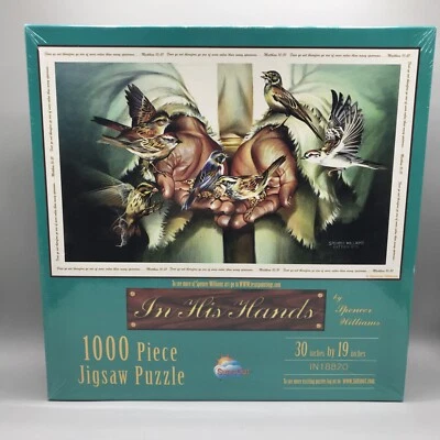 SunsOut IN HIS HANDS by Spencer Williams 1000 Pcs Jigsaw Puzzle 30x19 NEW SEALED - Image 1 of 4