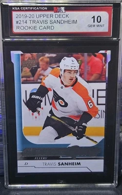 17-18 Upper Deck Travis Sanheim Young Guns Rookie 🚨🚨🚨 KSA 10 Gem Mint - Image 1 of 3