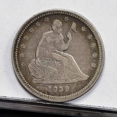 1839 Liberty Seated Quarter - No Drapery - XF Details, Cleaned (#60242-L) - Image 1 of 4