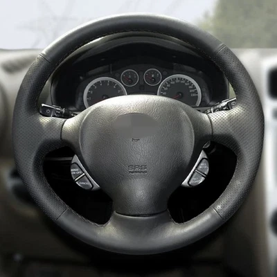 Cubierta de volante negra para Hyundai Santa Fe 2001 2002 2003 2004 2005 2006 Foto 1 de 4