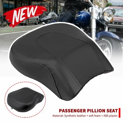 Asiento de pasajero Pillion negro para Harley Heritage Softail Springer Fat Boy FLSTF Foto 1 de 4