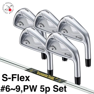 Callaway X FORGED MAX Iron Wedge #6~9,PW 5pcs Set S-Flex Dynamic Gold MID 115 - Image 1 of 4