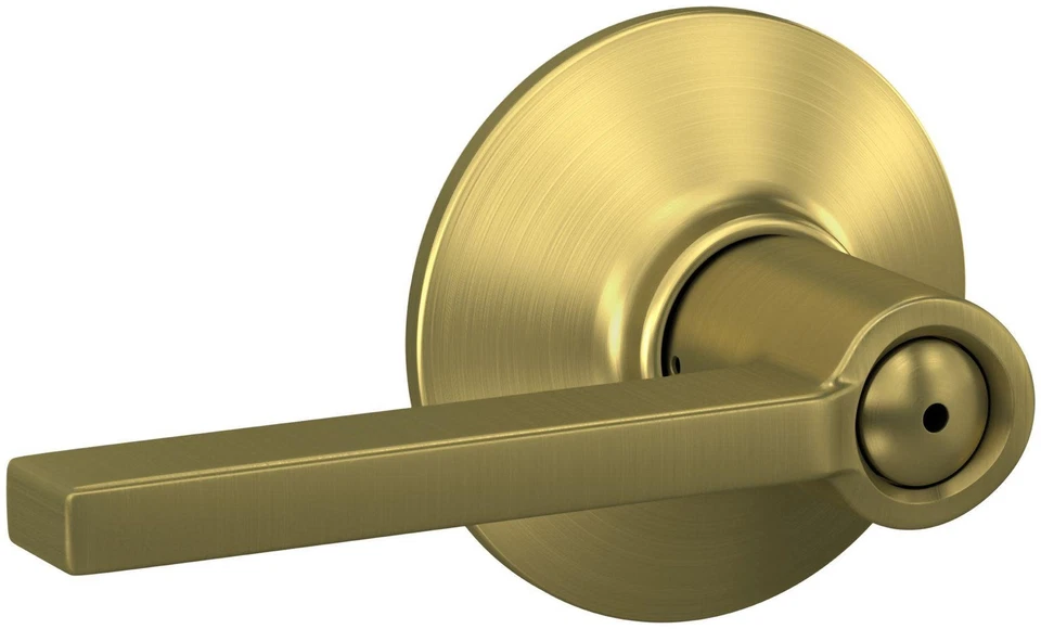 Schlage F40-LAT608 Latitude Privacy Door Lever Set Gold